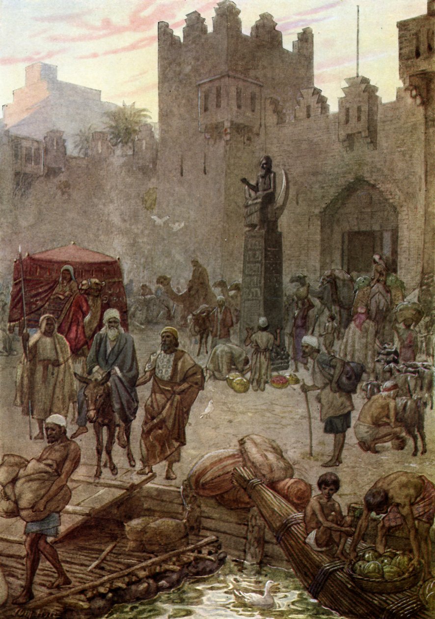 Abram  Abraham leaving Ur for the Chaldees - Bible by William Brassey Hole