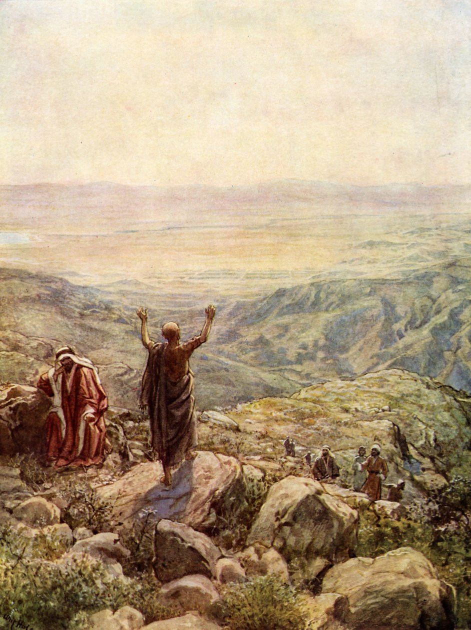 Balaam blessing the camp of Israel. - Bible by William Brassey Hole