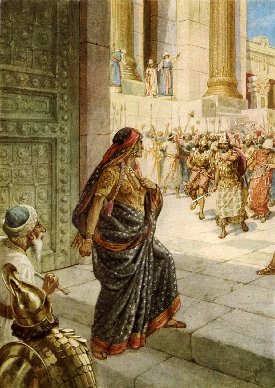 Coronation of Joash and death of Athaliah - Bible by William Brassey Hole
