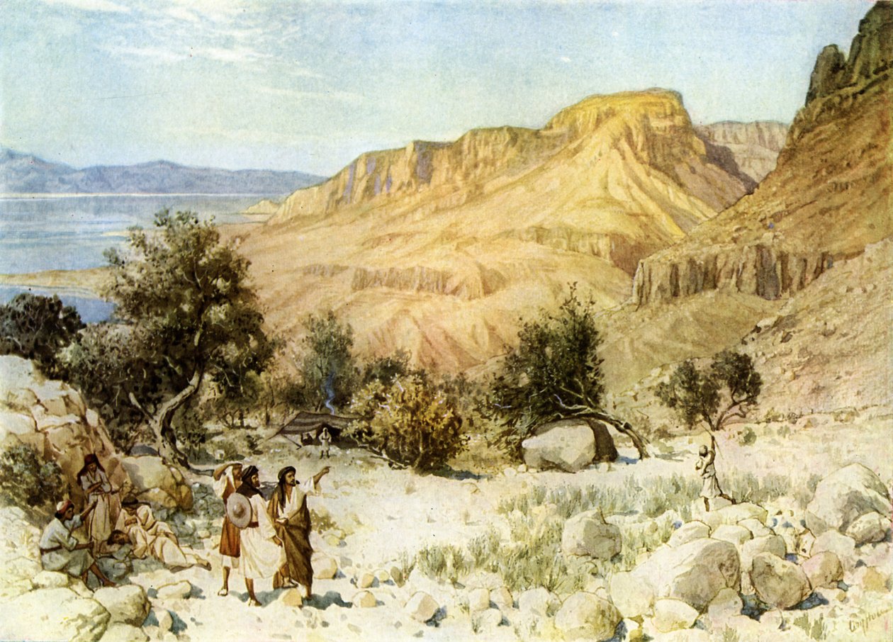 Samúel drepur Agag í Gilgal - Biblían by William Brassey Hole