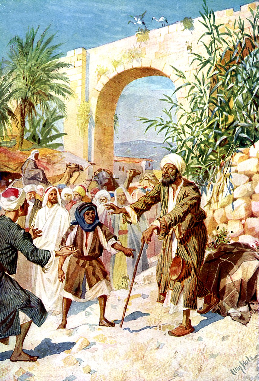 Jesús og Sakkeus. - Biblían by William Brassey Hole