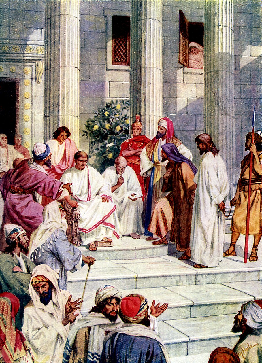 Jesus is taken to Pontius Pilate - Bible by William Brassey Hole
