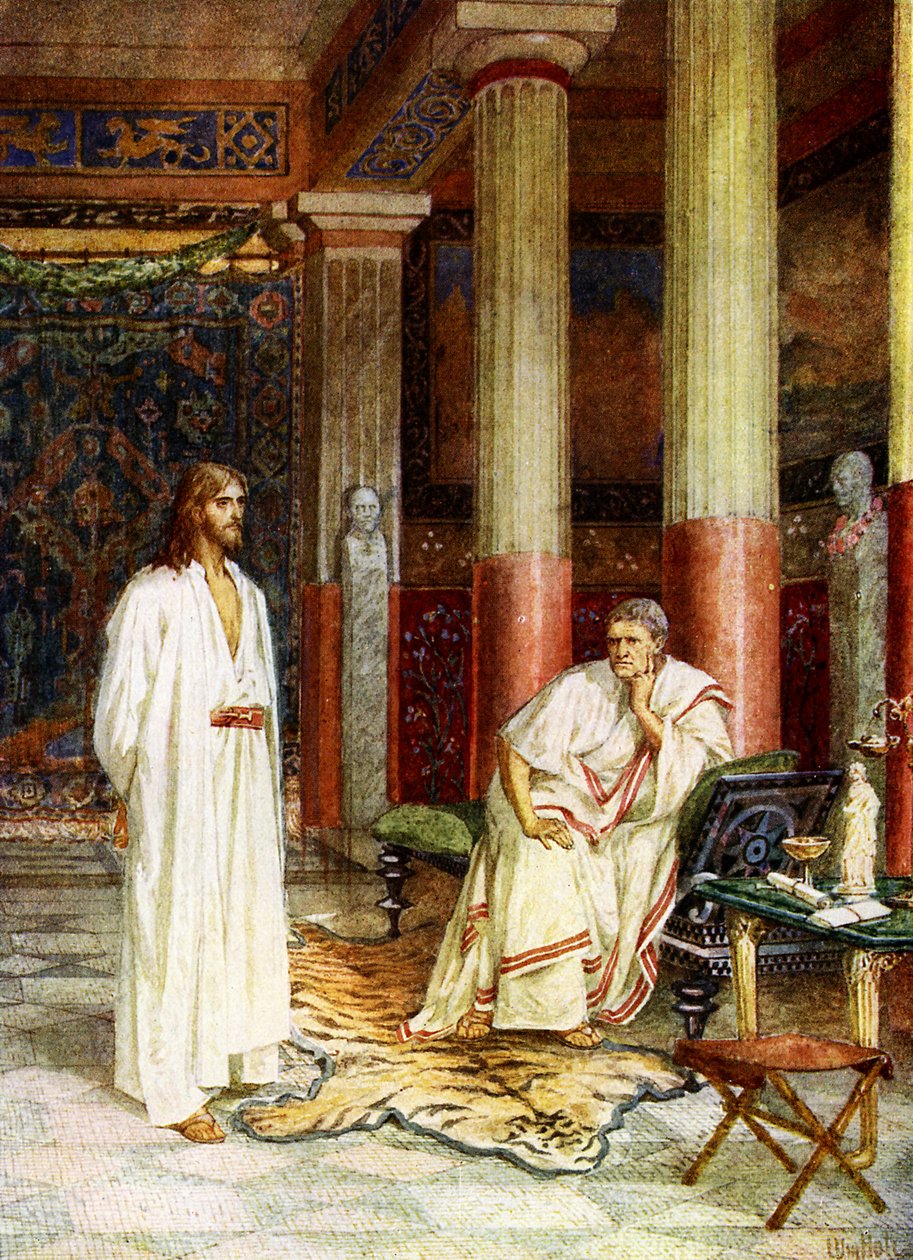 Jesus stands before Pilate - Bible by William Brassey Hole