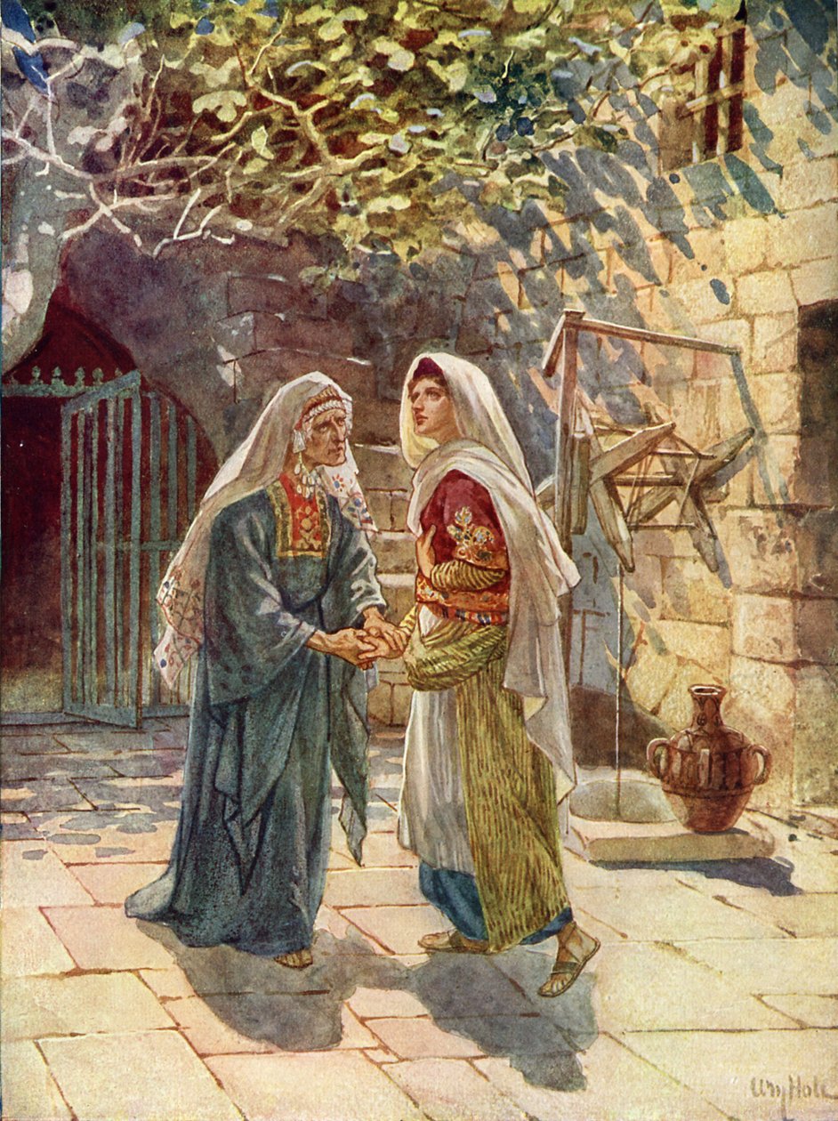 Mary goes to the house of Zacharias - Bible by William Brassey Hole