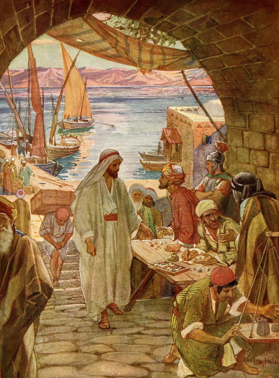 Matthew (Levi) is called upon to become a disciple - Bible by William Brassey Hole