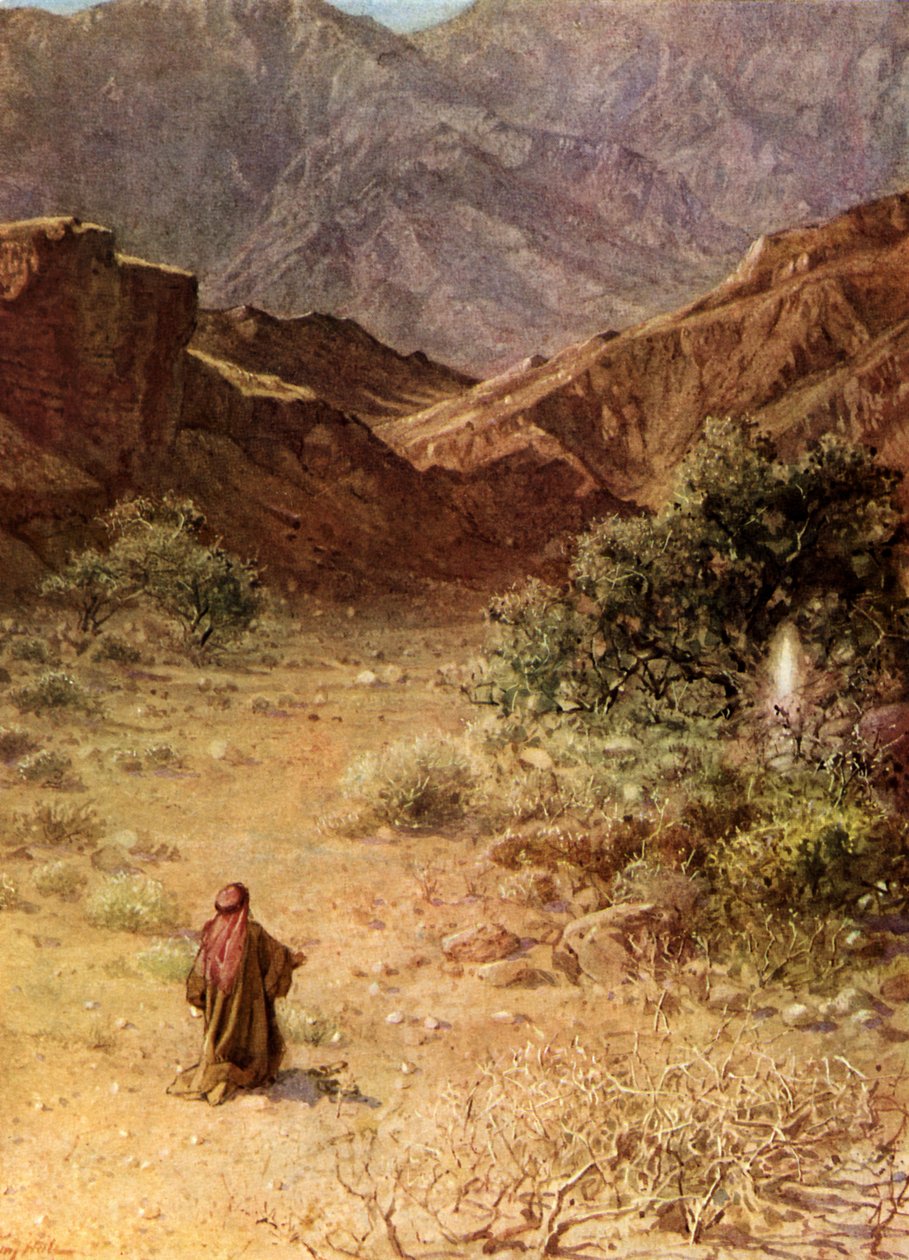 Moses and the Burning bush - Bible by William Brassey Hole