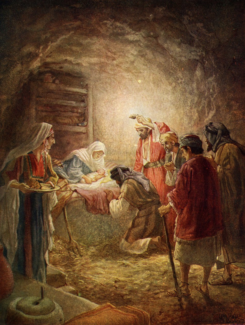 Nativity scene - Bible by William Brassey Hole