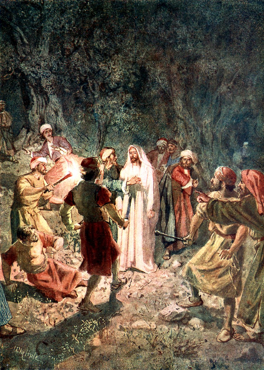Soldiers of the Pharisees seize Jesus - Bible by William Brassey Hole