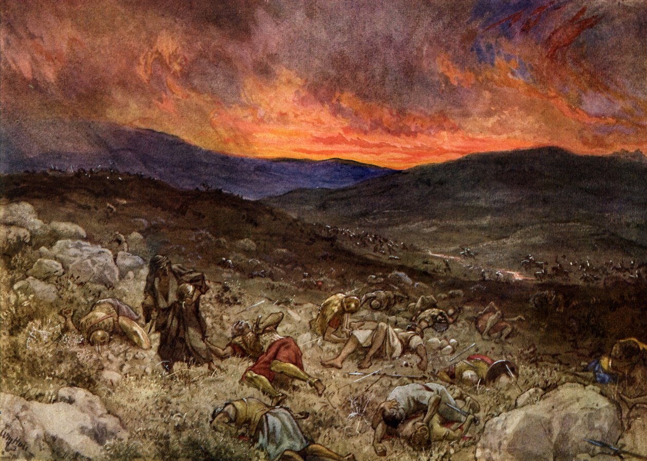 The Death of Saul at Gilboa - Bible by William Brassey Hole