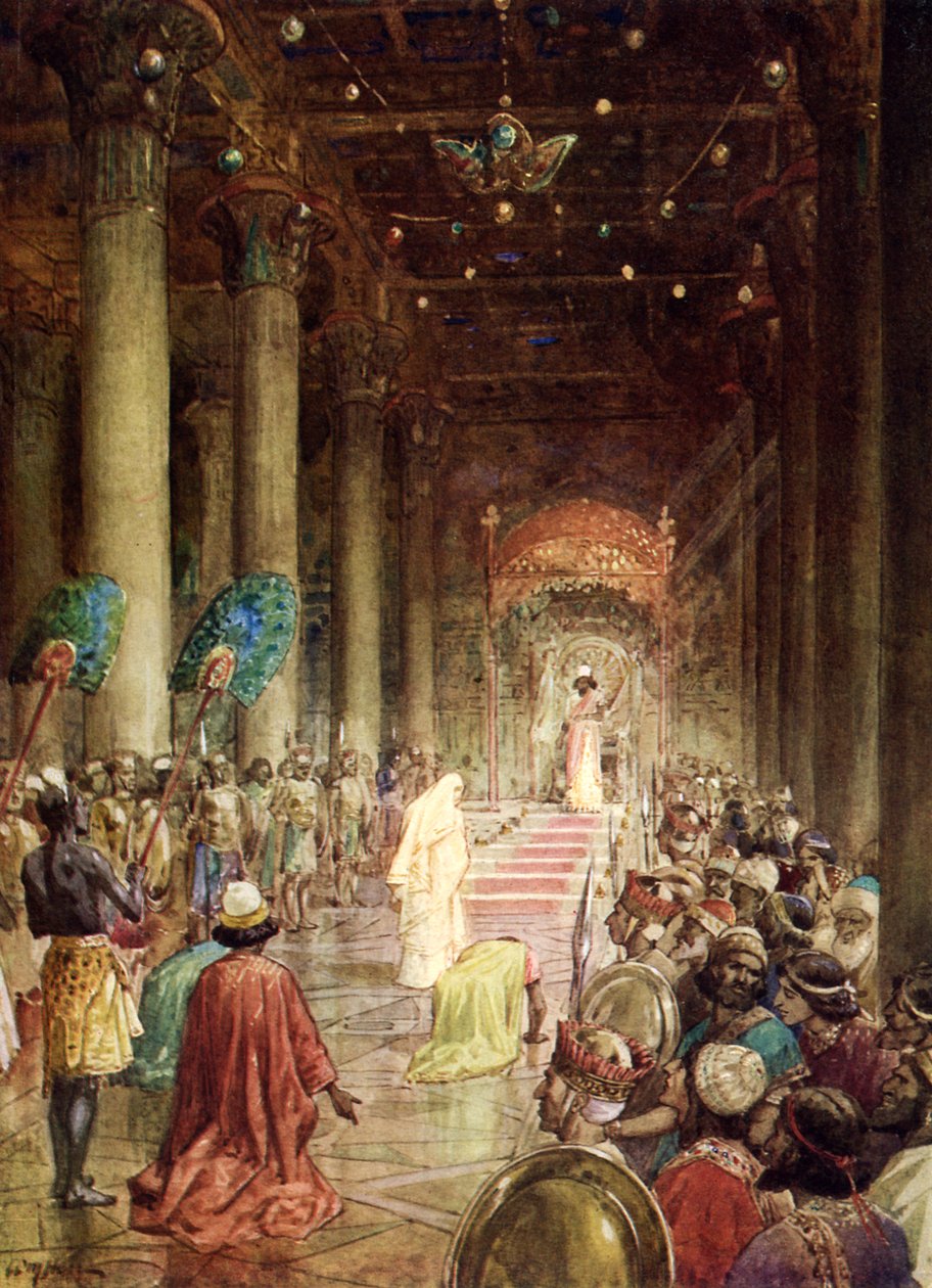 The Queen of Sheba visits King Solomon - Bible by William Brassey Hole