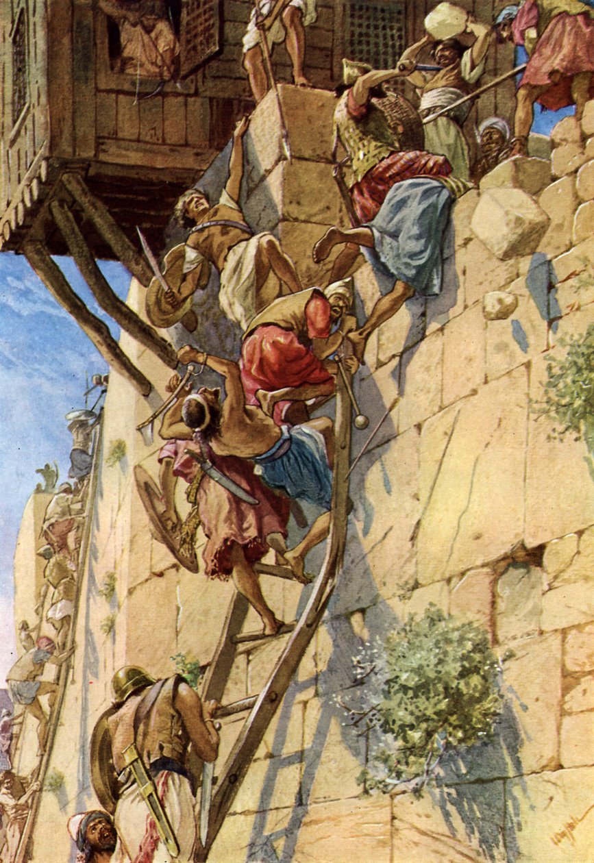 The capture of Jerusalem from the Jebusites - Bible by William Brassey Hole