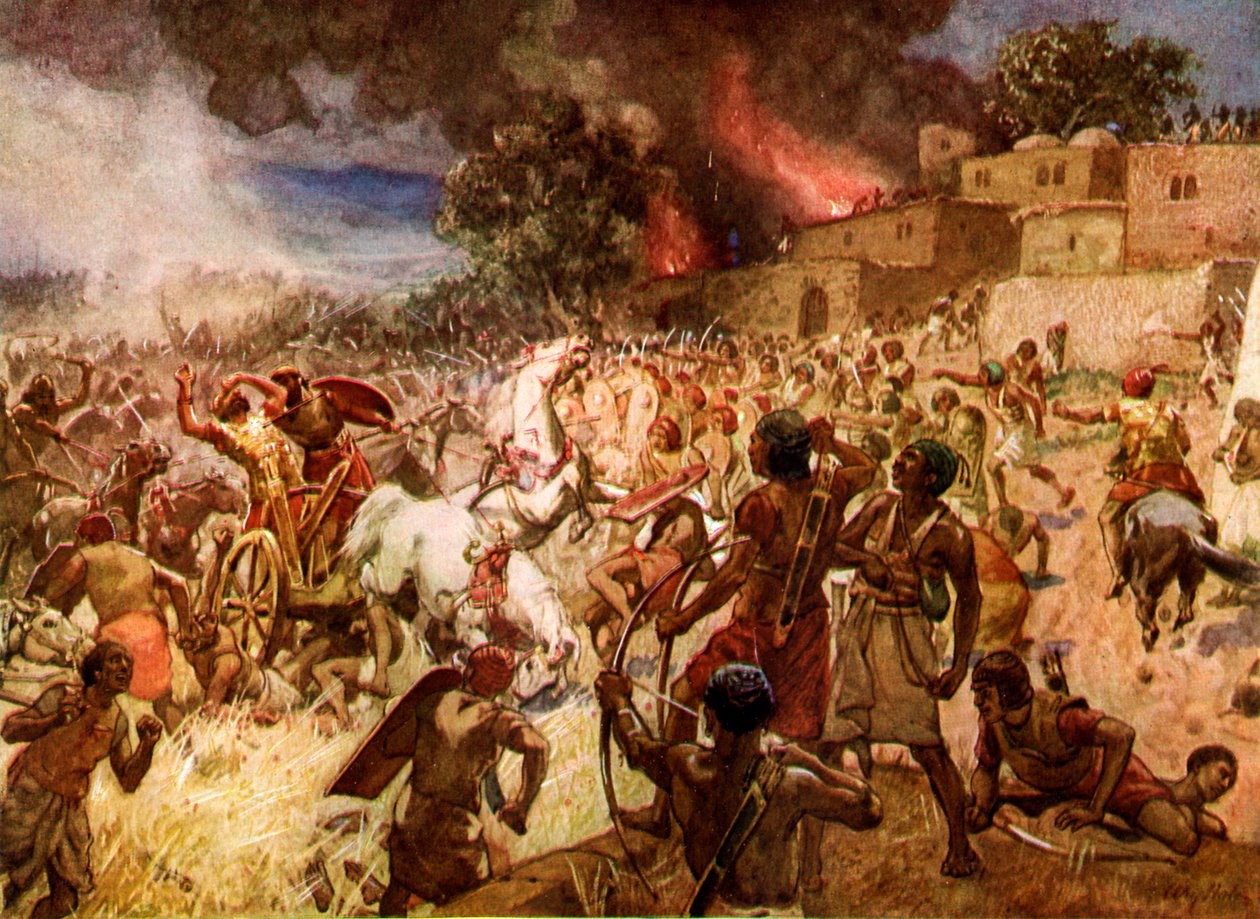The death of King Josiah at Megiddo - Bible by William Brassey Hole