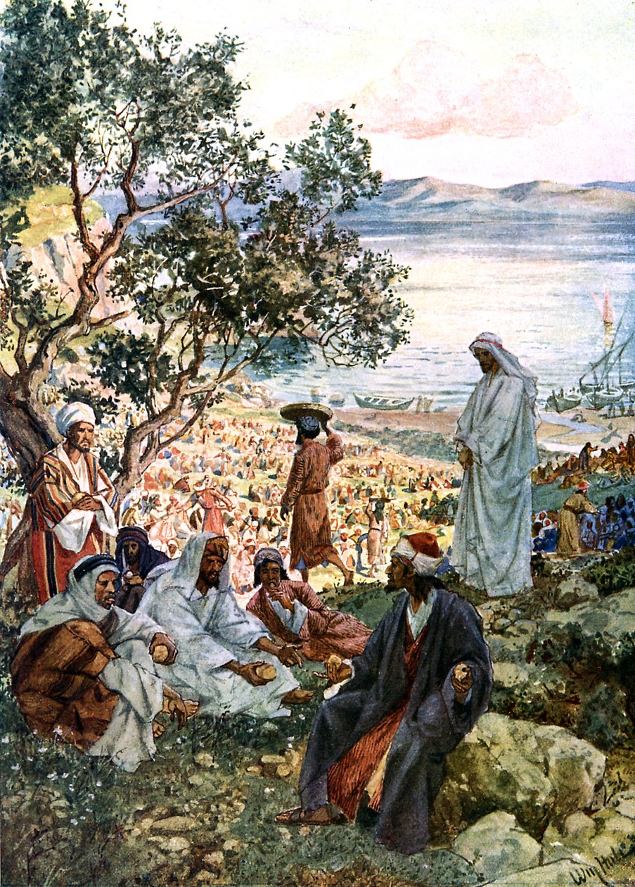 The feeding of the five thousand - Bible by William Brassey Hole