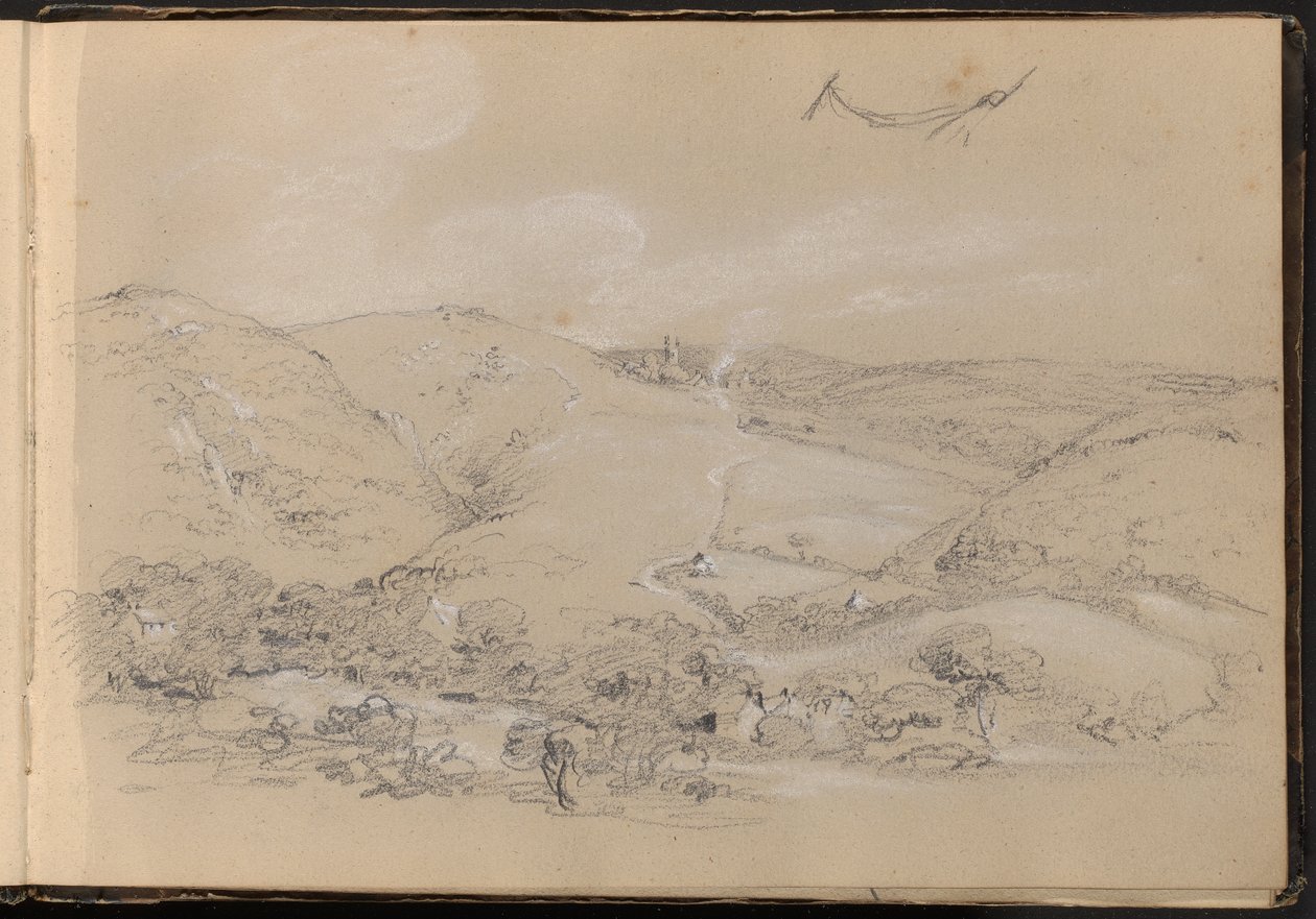 Tepe ve Vadi Sahnesi by William Brockedon