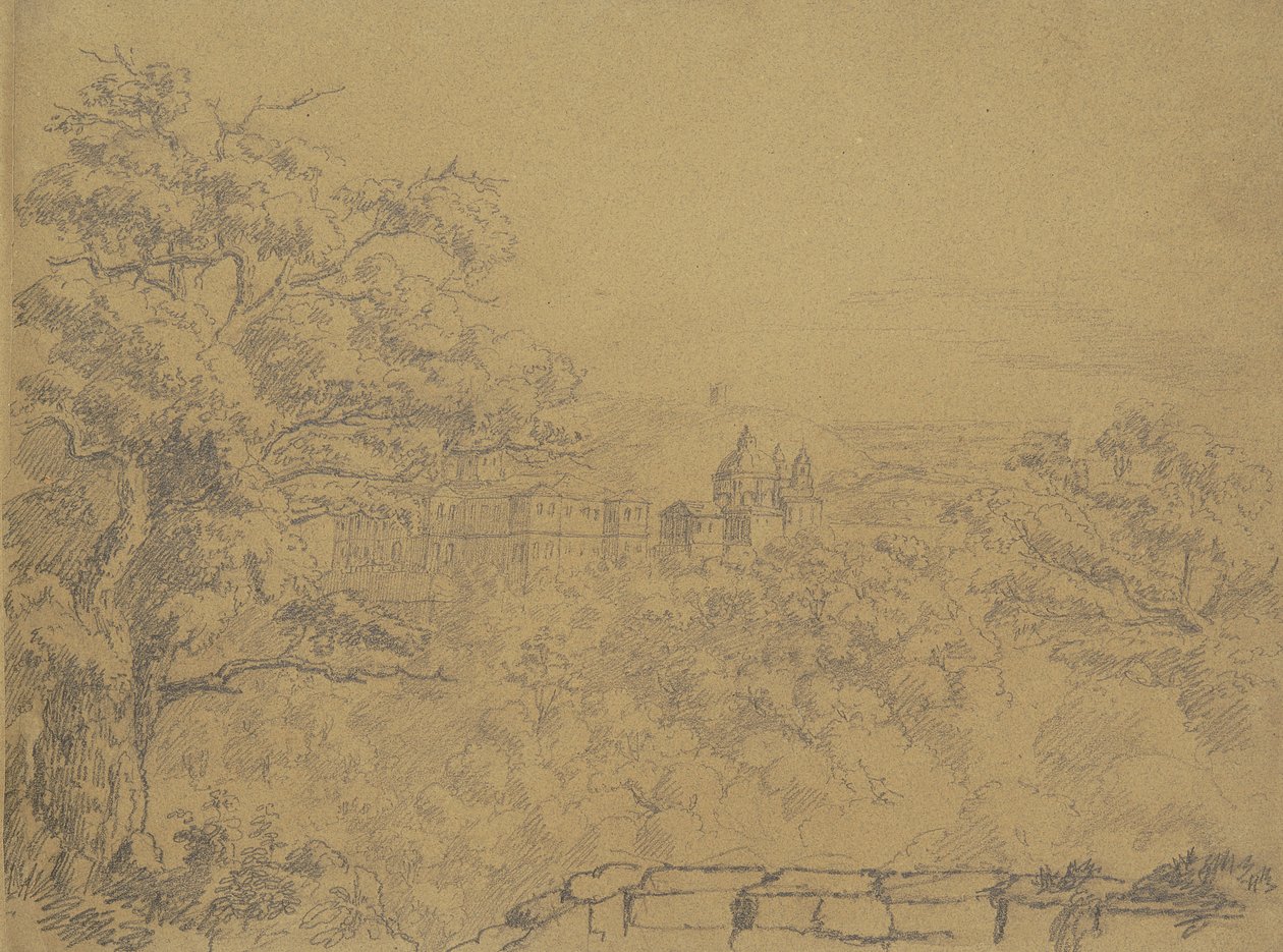 Recto: Manastırlı Kırsal Manzara by William Brockedon