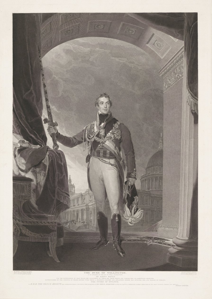 Portret van Arthur Wellesley, hertog van Wellington Wellington Dükü (nesnedeki başlık) by William Bromley (I)