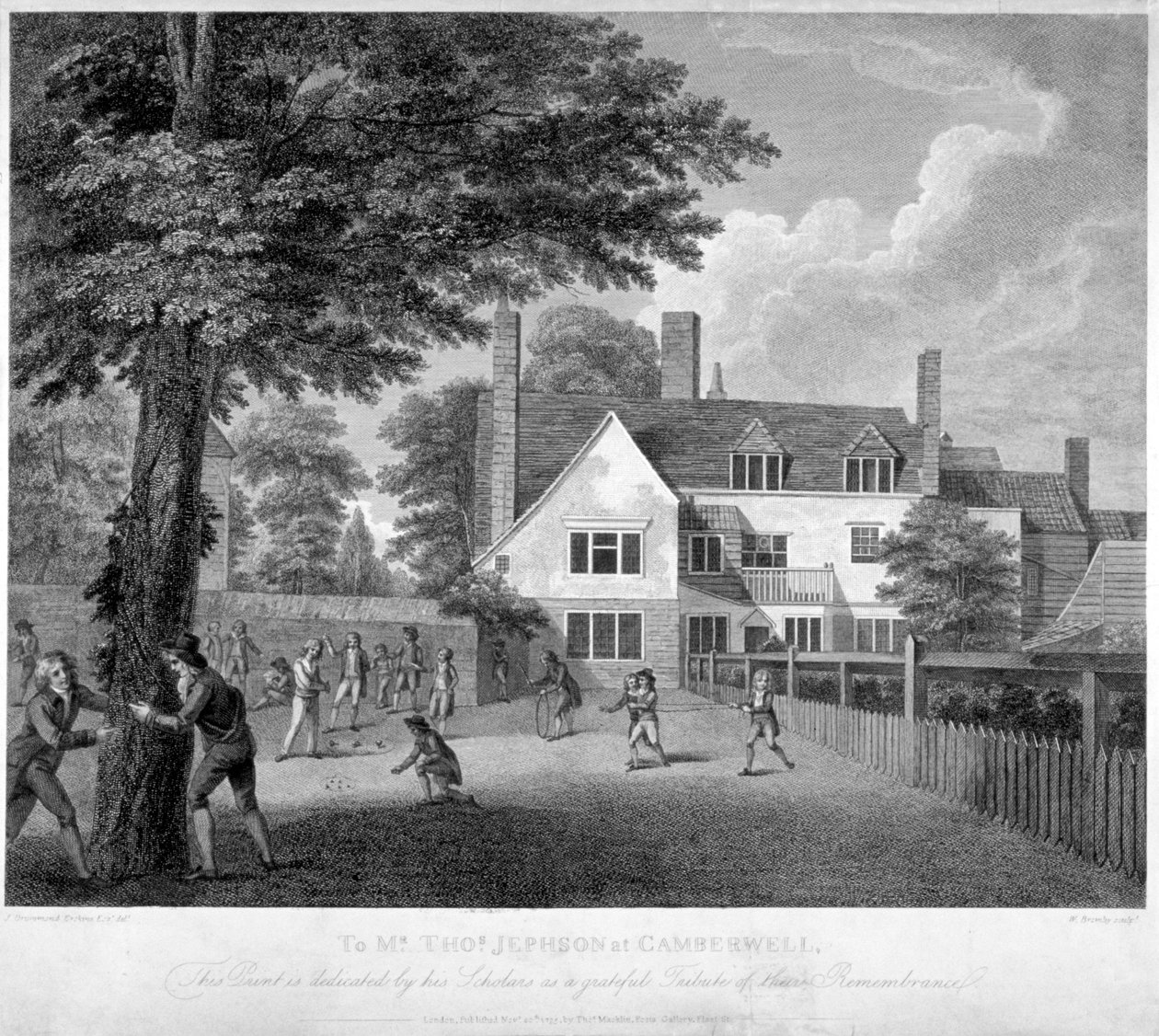 Camberwell Serbest Gramer Okulu, Camberwell, Londra, 1795. by William Bromley