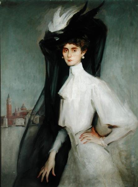 Olga Alberta, Barones de Meyer (tuval üzerine yağlı boya) by William Bruce Ellis Ranken