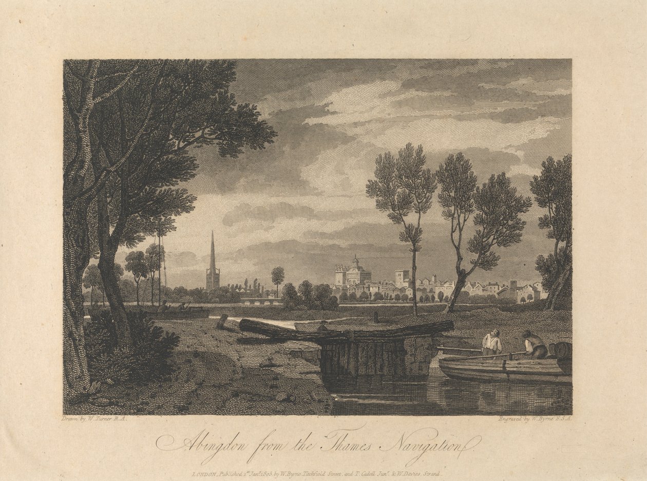 Thames Navigasyonundan Abingdon by William Byrne