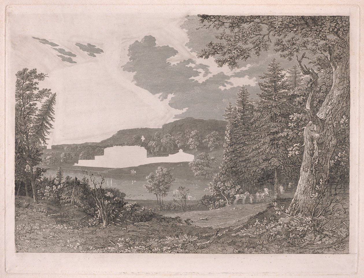 Bay Beckford'un değişikliklerinden önceki haliyle Fonthill by William Byrne