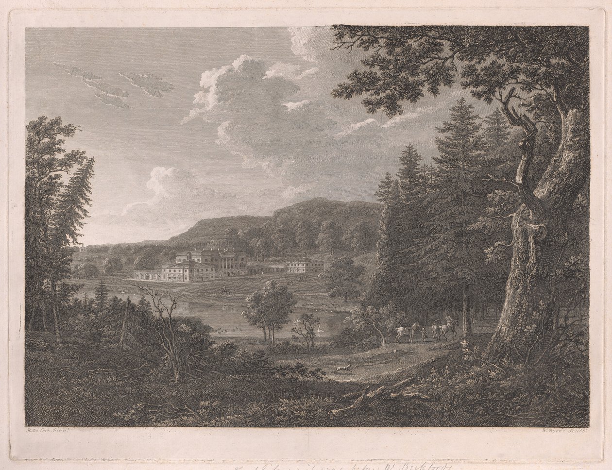 Bay Beckford'un değişikliklerinden önceki haliyle Fonthill by William Byrne