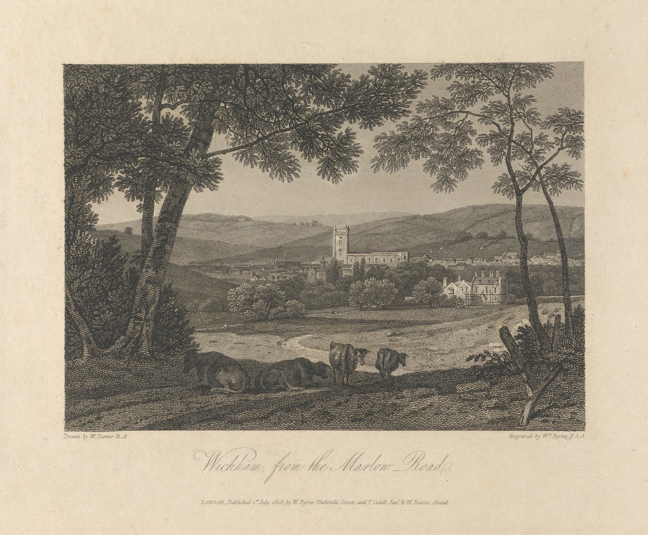 Marlow Yolu'ndan Wickham by William Byrne