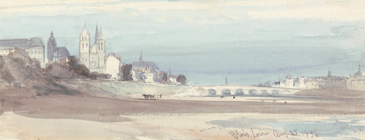 Loire'daki Blois by William Callow