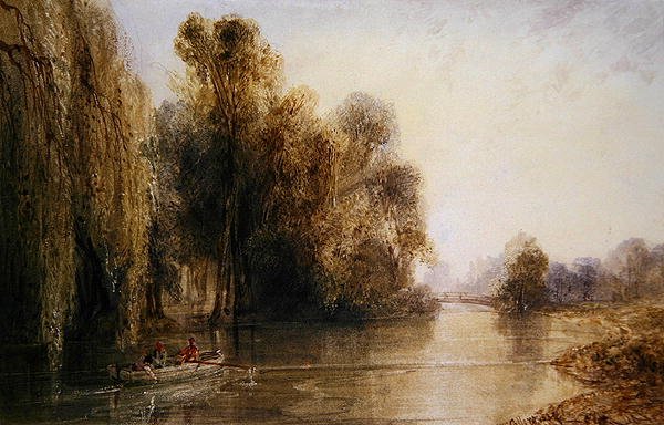 Bir Fransız Nehri üzerinde Kürek Rakamlar by William Callow