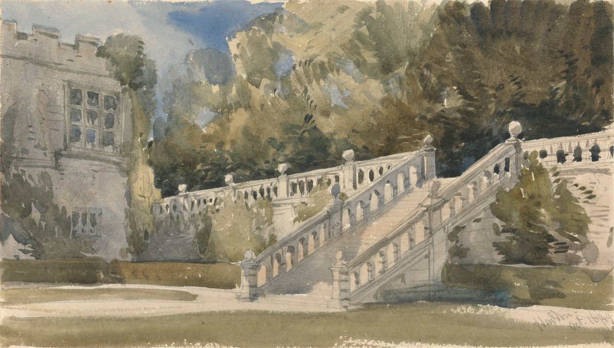 Bahçe Merdiveni, Haddon Salonu by William Callow
