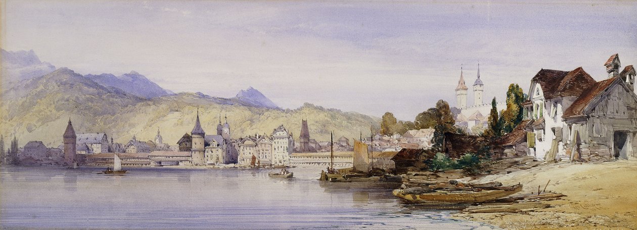 Gölden Luzern, 1862 by William Callow