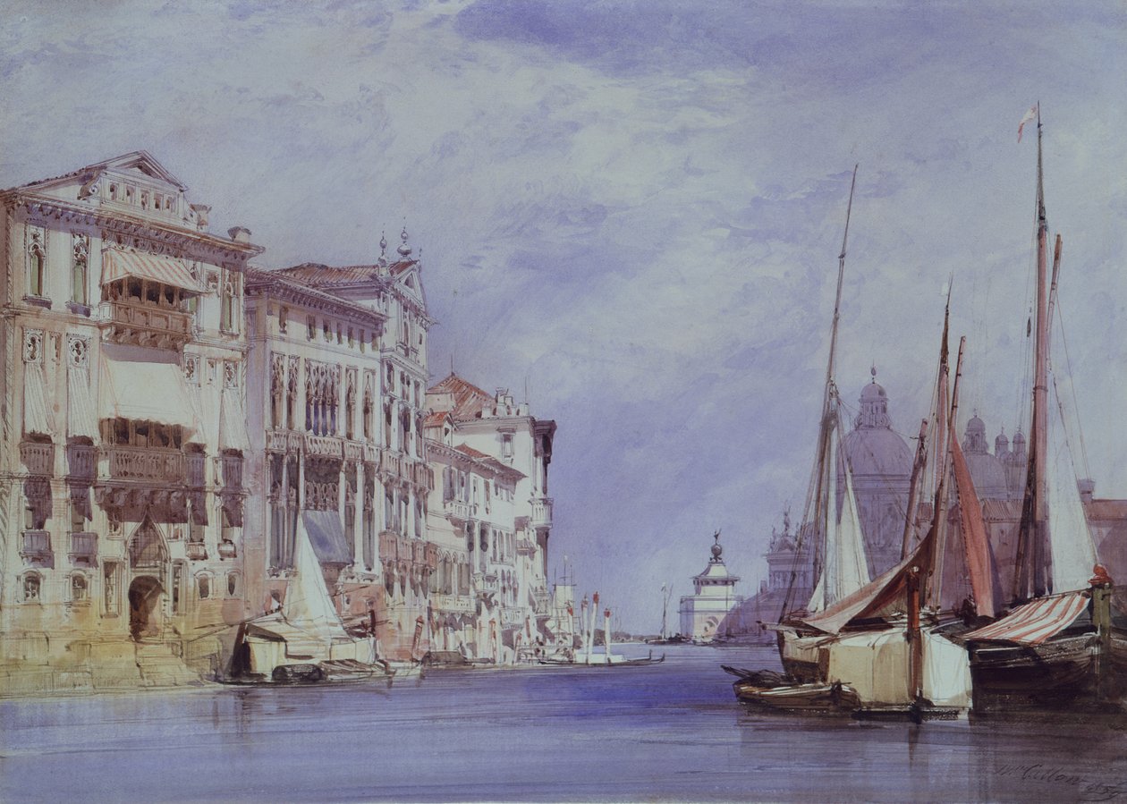 Büyük Kanal, Venedik by William Callow