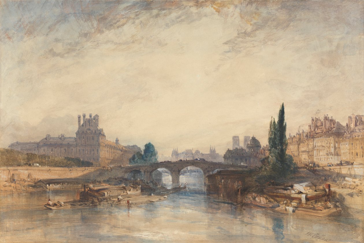 Pont Royal'in görünümü by William Callow