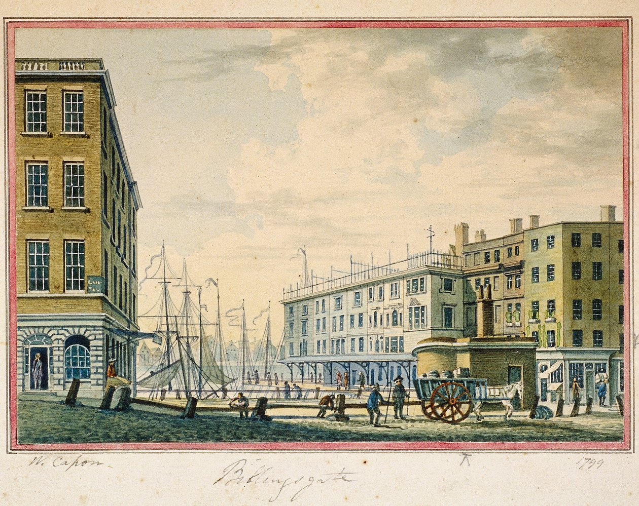 Billingsgate Pazarı, Londra, 1799 by William Capon