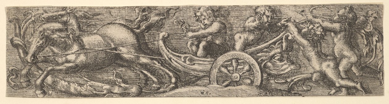 Bir deniz tarağı kabuğundan yapılmış savaş arabası, 1654. by William Carter