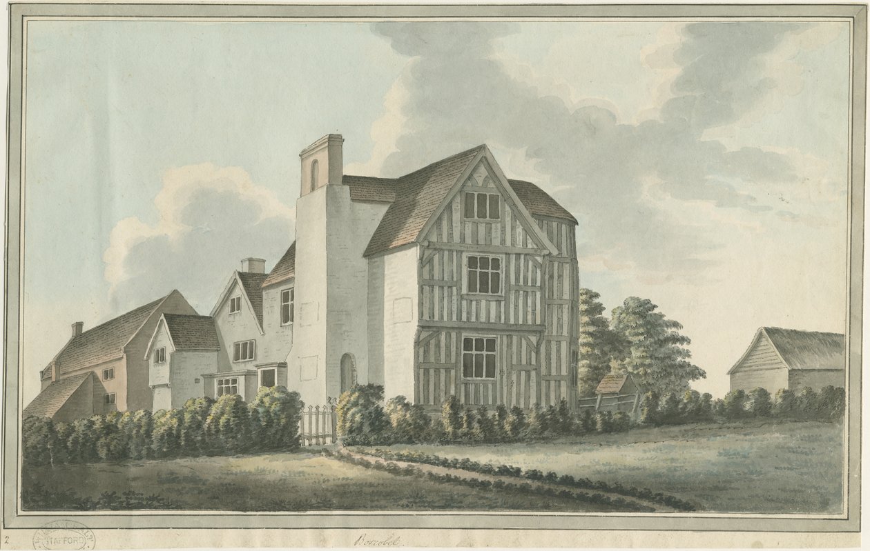 Boscobel House: sulu boya, nd [1796] (resim) by William Carter