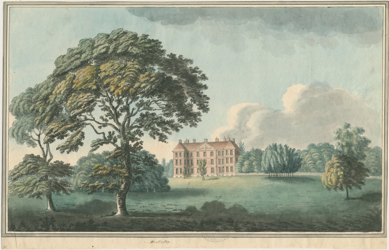 Wrottesley Hall: boyama, nd [1796-1839] by William Carter