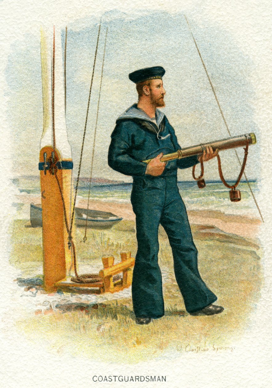 İngiliz sahil güvenlik görevlisi, c1890-c1893 by William Christian Symons