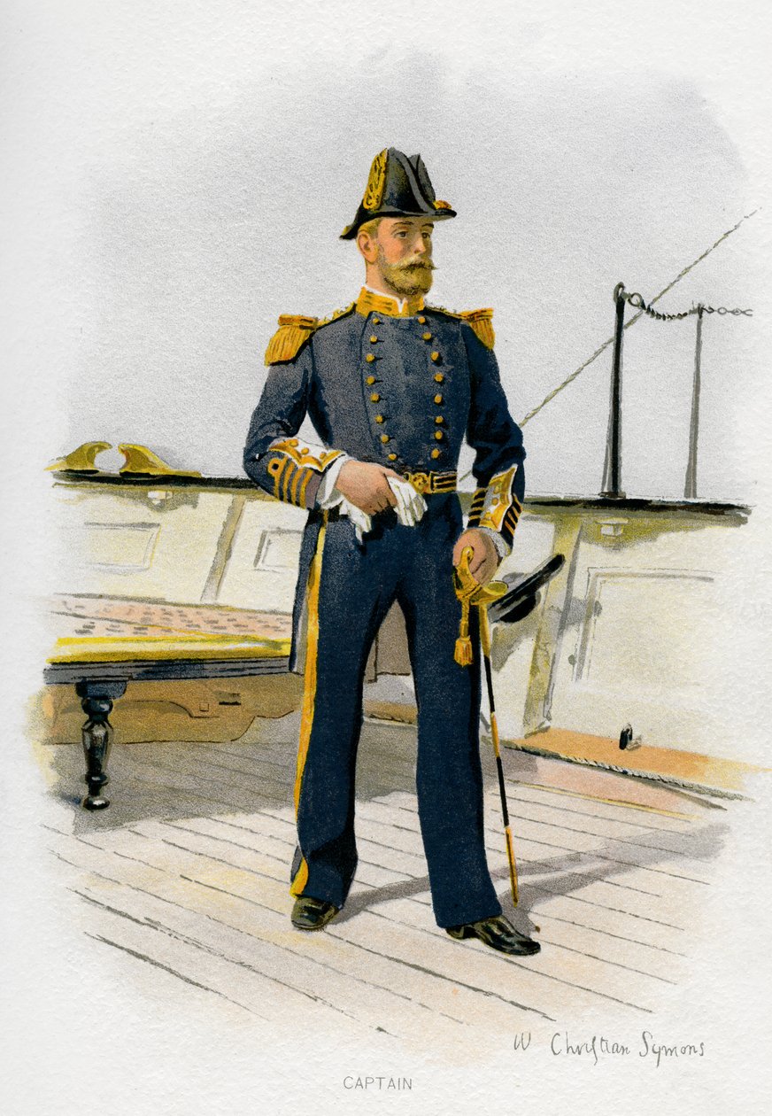 Kraliyet Donanması Kaptanı, c1890-c1893. by William Christian Symons
