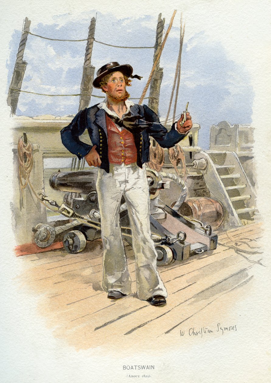 Kraliyet Donanması tekne gemisi, c1829 c1890-c1893 by William Christian Symons