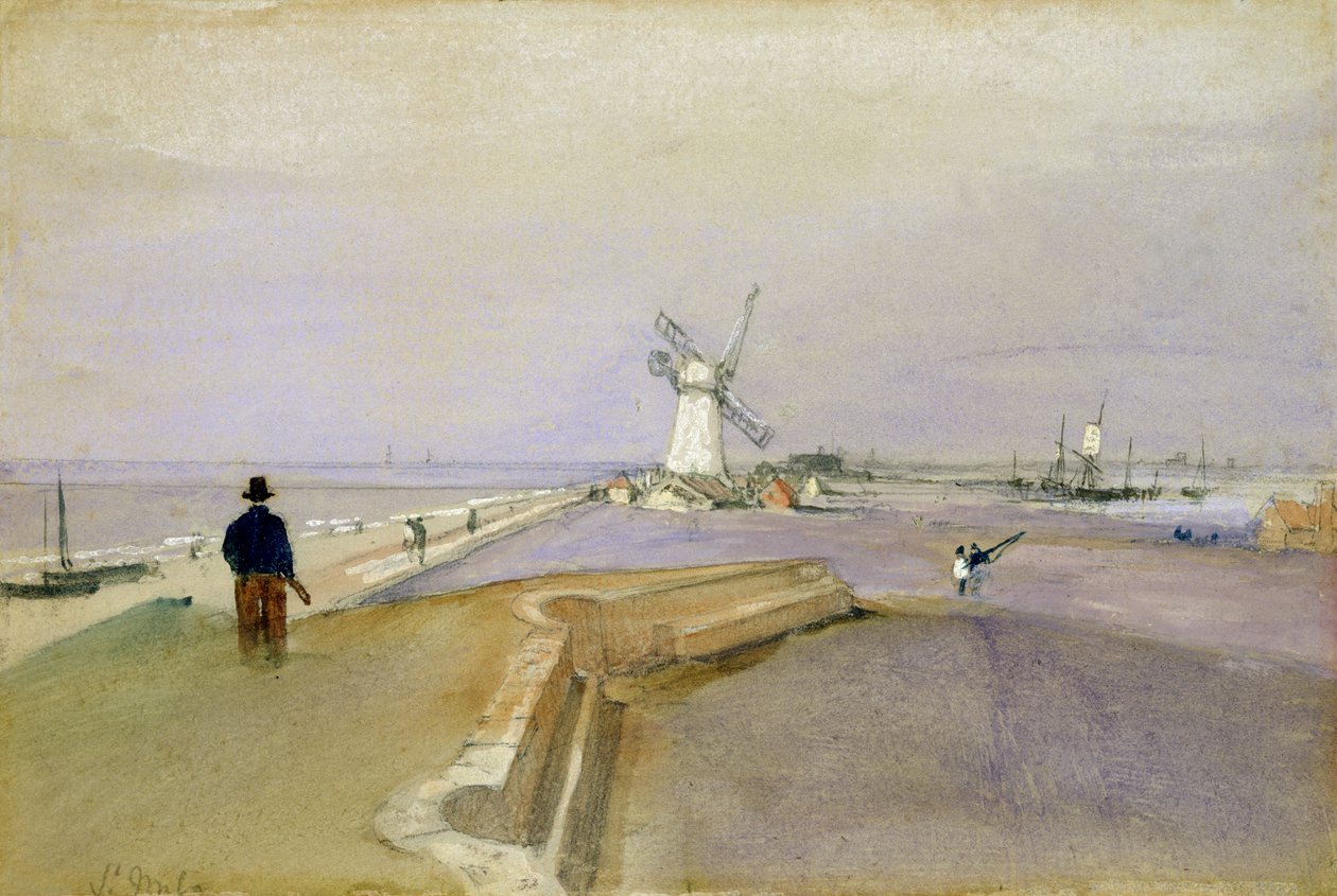 St. Malo (kağıt üzerine grafit, suluboya ve gövde rengi) by Clarkson Frederick Stanfield