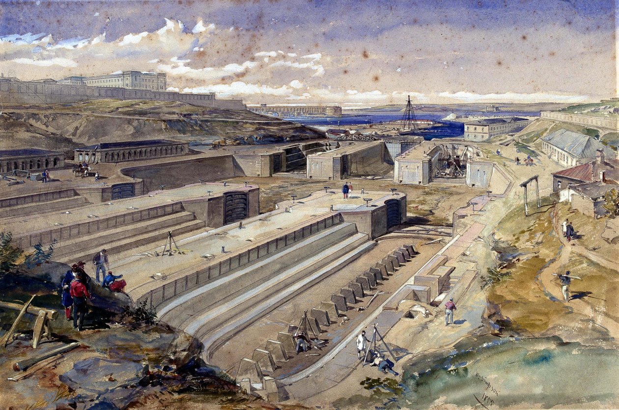 1855 Fort St Paul kalıntıları ile Sivastopol