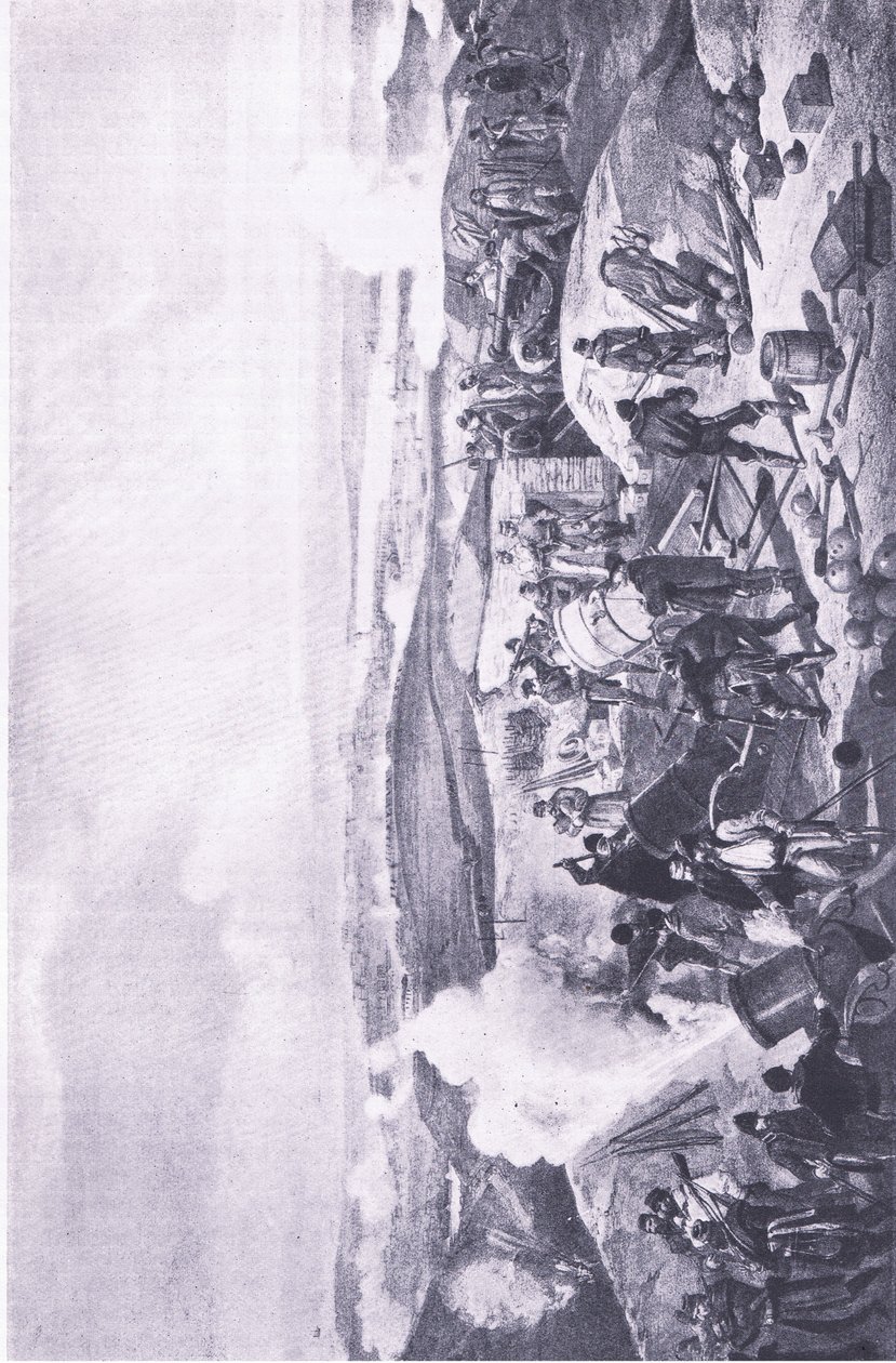 Sivastopol: Piller üzerinde sıcak bir gün, İngiliz Kara ve Deniz Savaşlarından bir çizim, 1915 by William Crimea Simpson