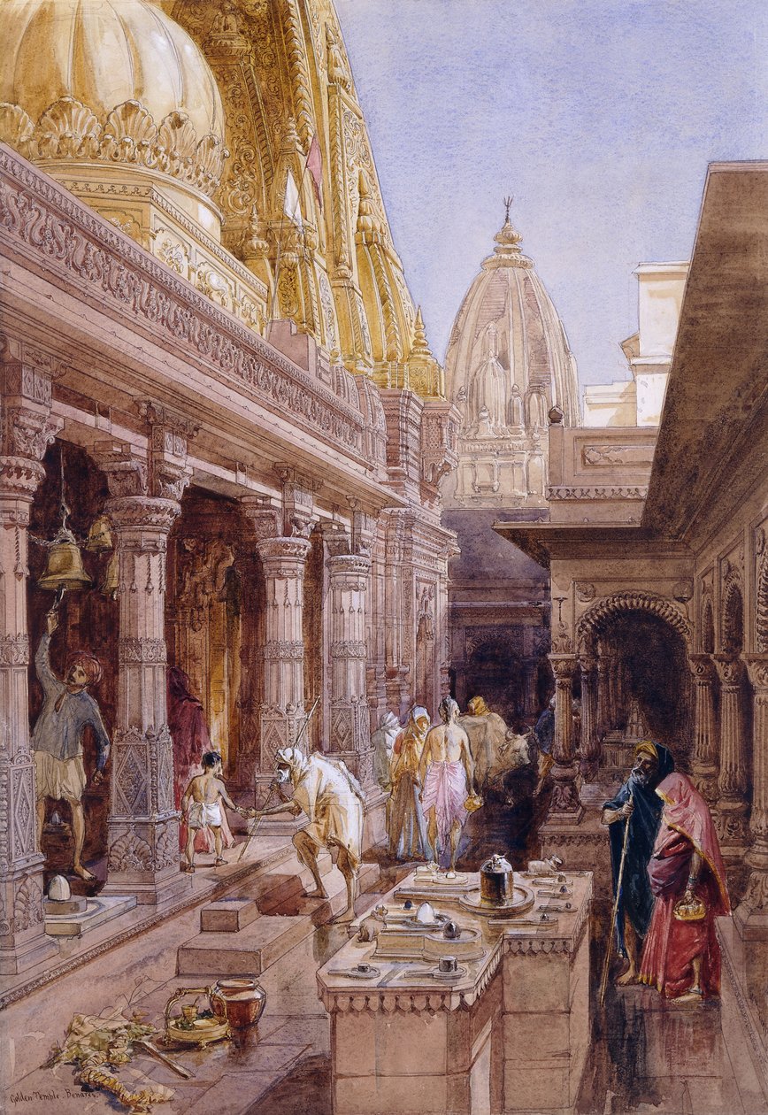 Altın Tapınak, Benares, 1862 by William Crimea Simpson