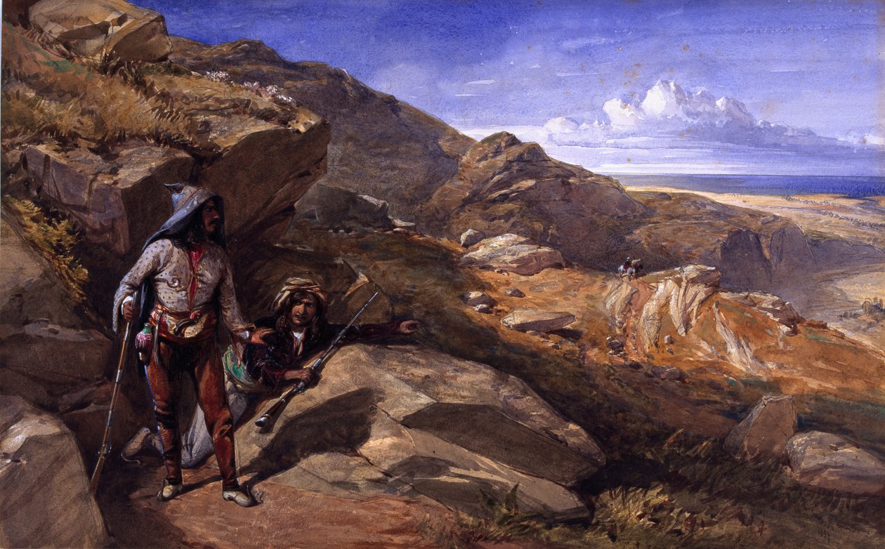 Tepelerde İki Eşkıya, 1857 by William Crimea Simpson