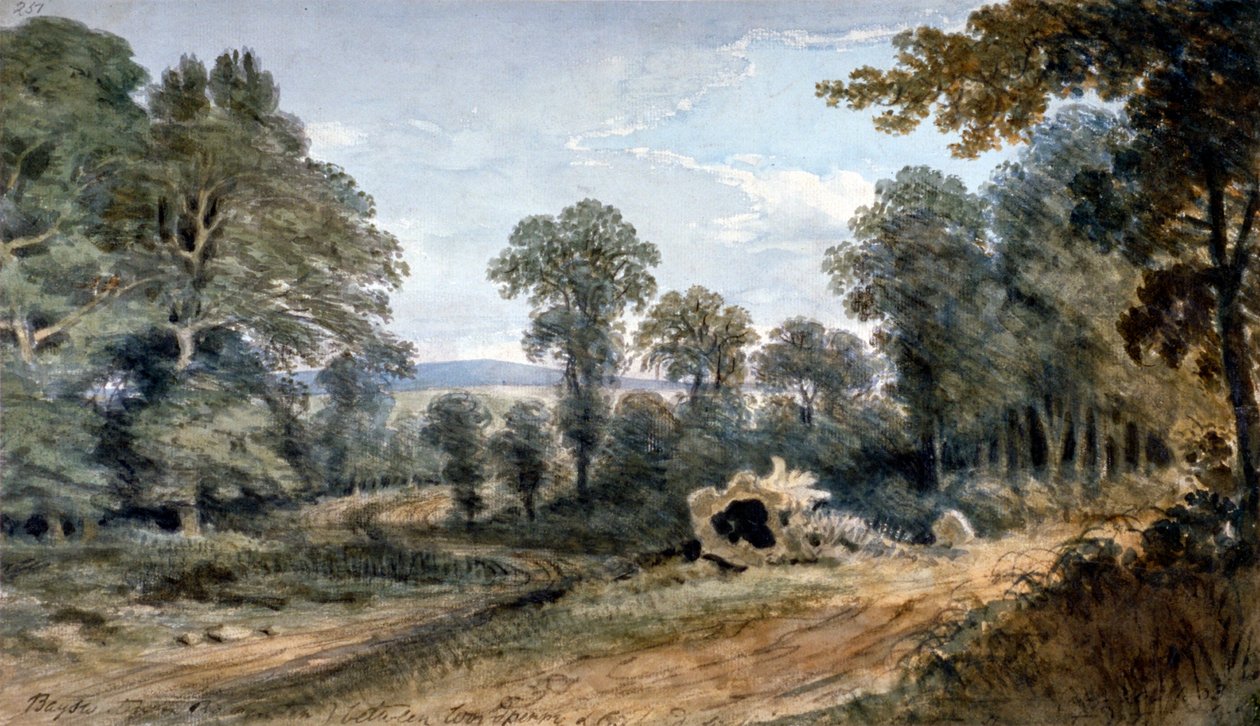 Bayswater Tepesi manzarası, Londra, 1803 by William Crotch