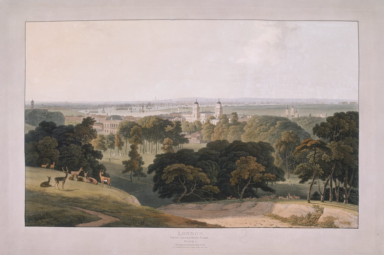 Greenwich Parkı, Londra, 1804 by William Daniell