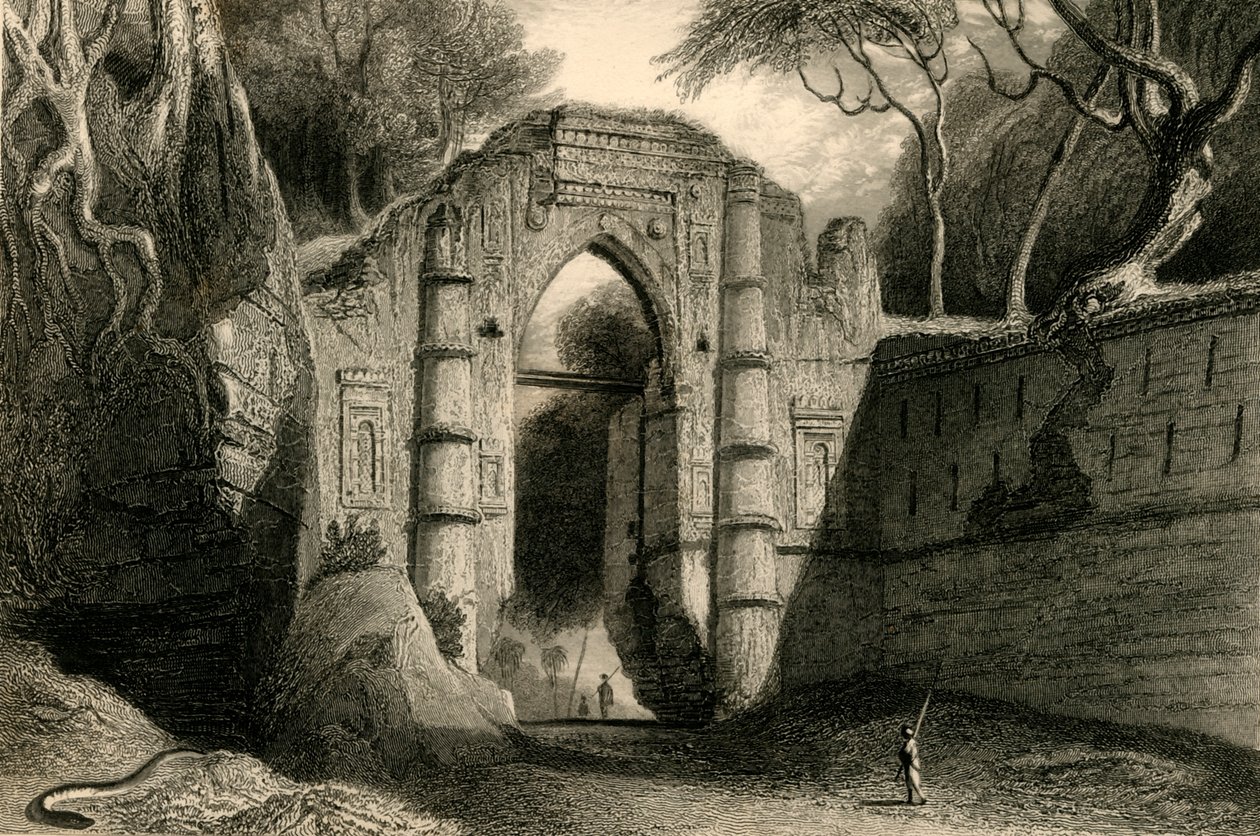 Kutnallewe Kapısı, Gour, 1835. by William Daniell