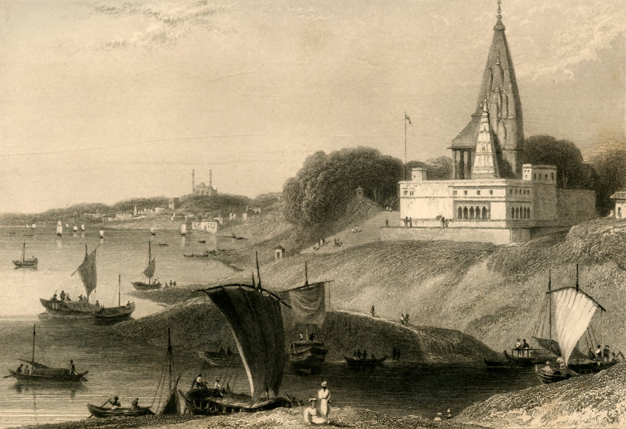Bernar Pagodası, Benares, 1835. by William Daniell