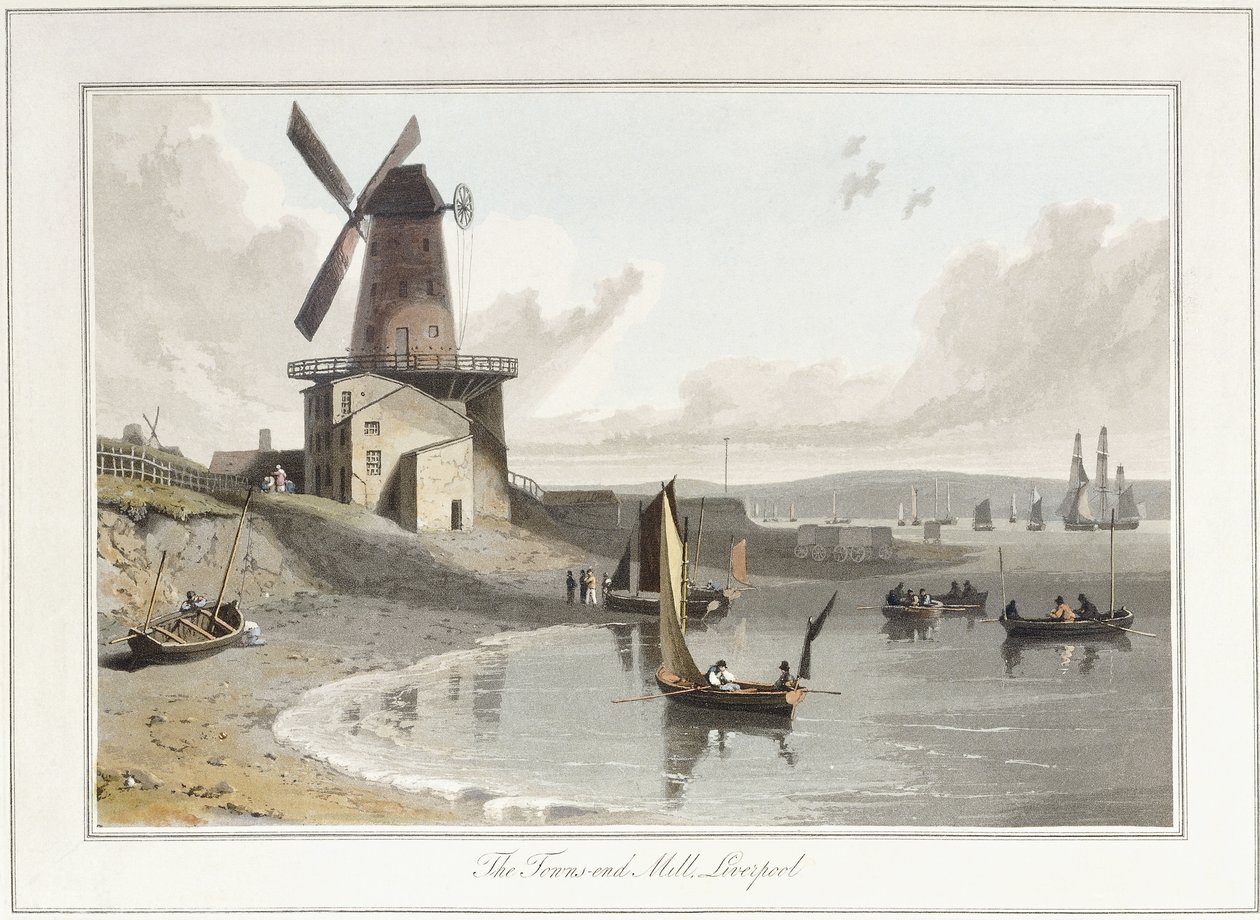 Towns-end Mill, Liverpool, 1814-1825 by William Daniell