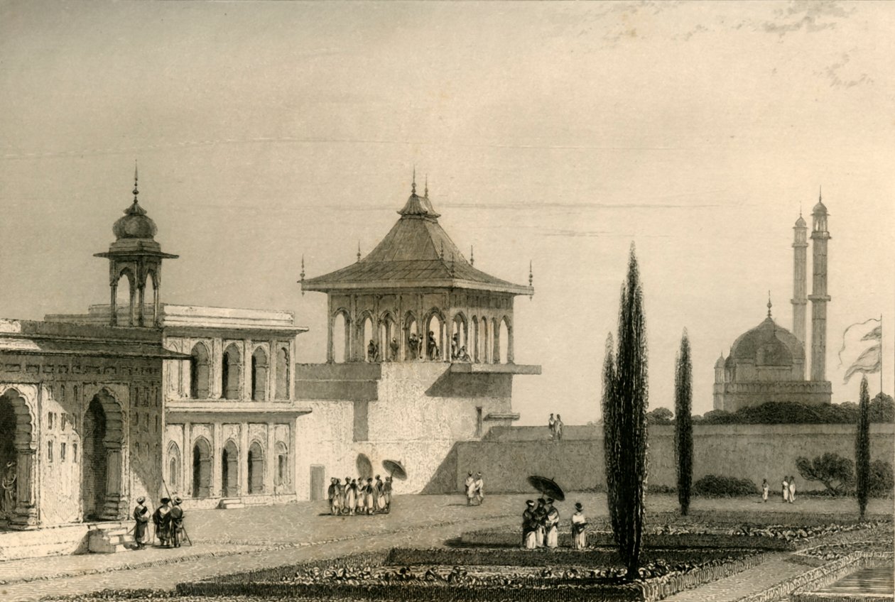 Sarayın Bahçesinden Görünüm, Lucnon, 1835. by William Daniell